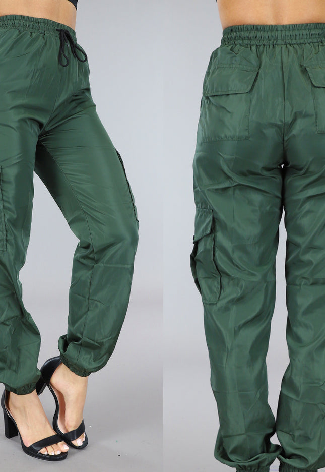 OP=OP! Groene Parachute Cargo Broek