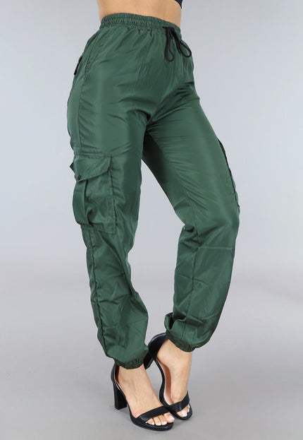 OP=OP! Groene Parachute Cargo Broek