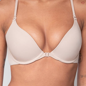 OP=OP! Beige Beugel BH met Voorsluiting