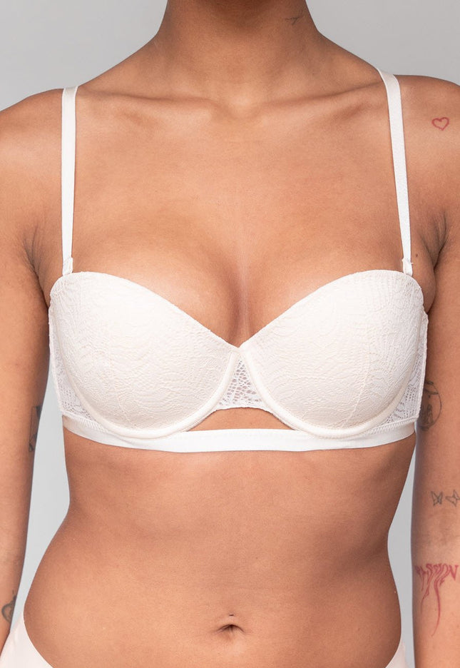OP=OP! Beige Kanten Push-Up Beugel BH