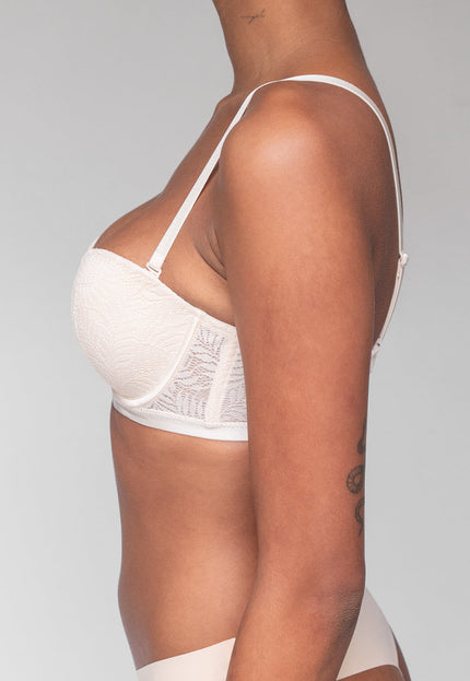 OP=OP! Beige Kanten Push-Up Beugel BH