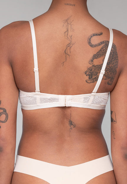 OP=OP! Beige Kanten Push-Up Beugel BH