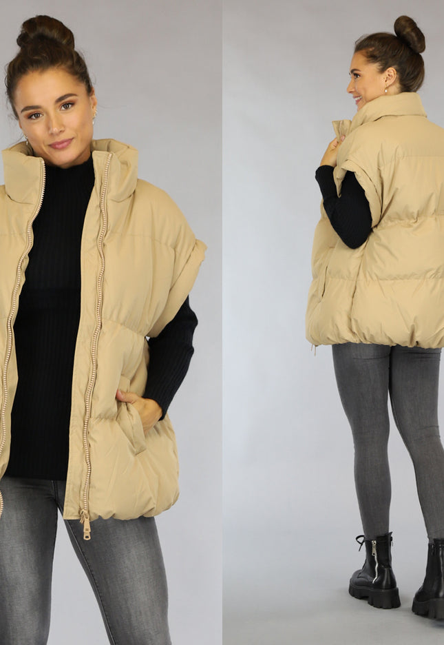 OP=OP! Oversized Bodywarmer Camel
