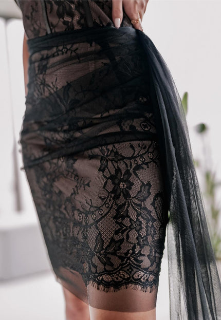 OP=OP! Exclusieve Party Jurk Zwart Kant