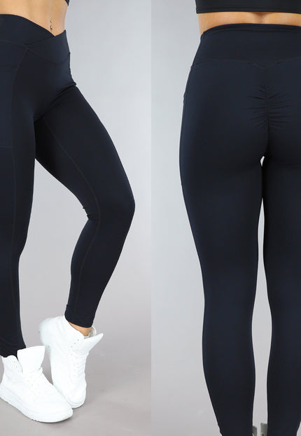 OP=OP! Zwarte Sportlegging met Scrunch