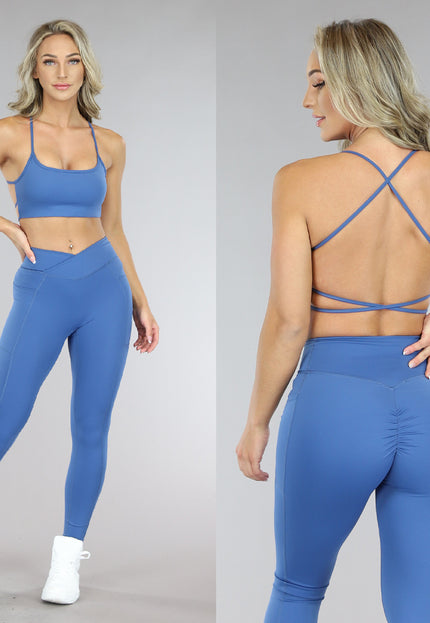 OP=OP! Blauwe Strappy Sport-Bh