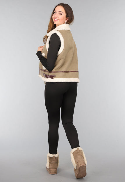 OP=OP! Bruine Faux Fur Boots met Plateau