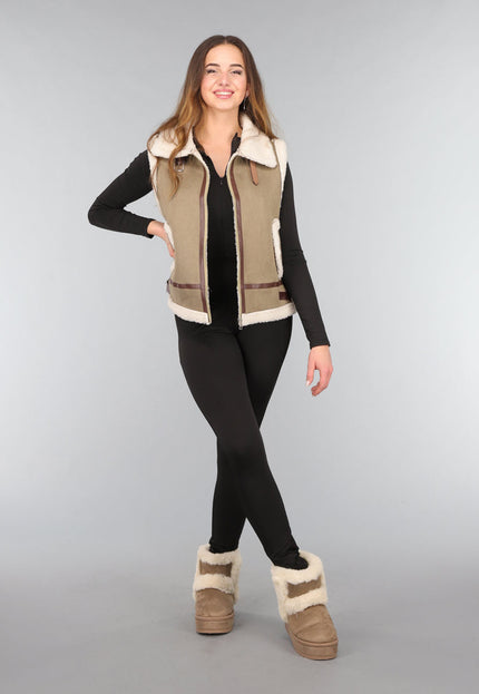 OP=OP! Bruine Faux Fur Boots met Plateau