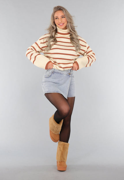 OP=OP! Camel Nepbont Overslag Laarsjes