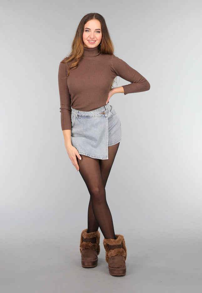 OP=OP! Donkerbruine Fluffy Snowboots