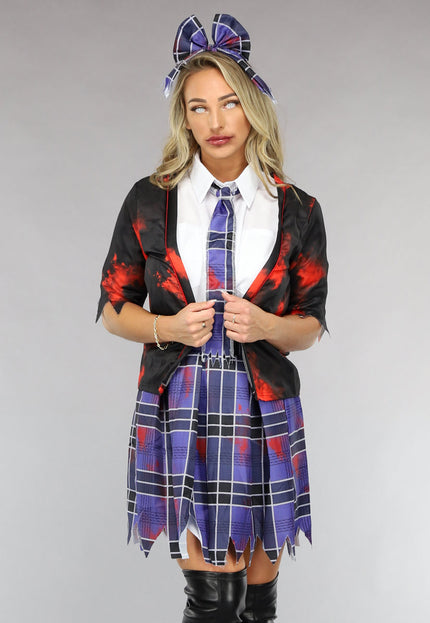 CARNA50 Horror Schoolmeisje Kostuum