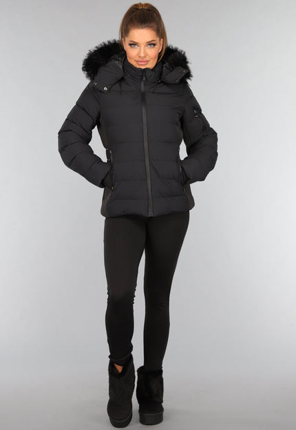 OP=OP! Korte Zwarte Faux Fur Snowboots