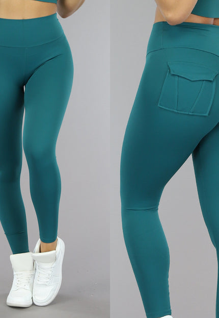 OP=OP! Oase Groene Sport Legging met Scrunch
