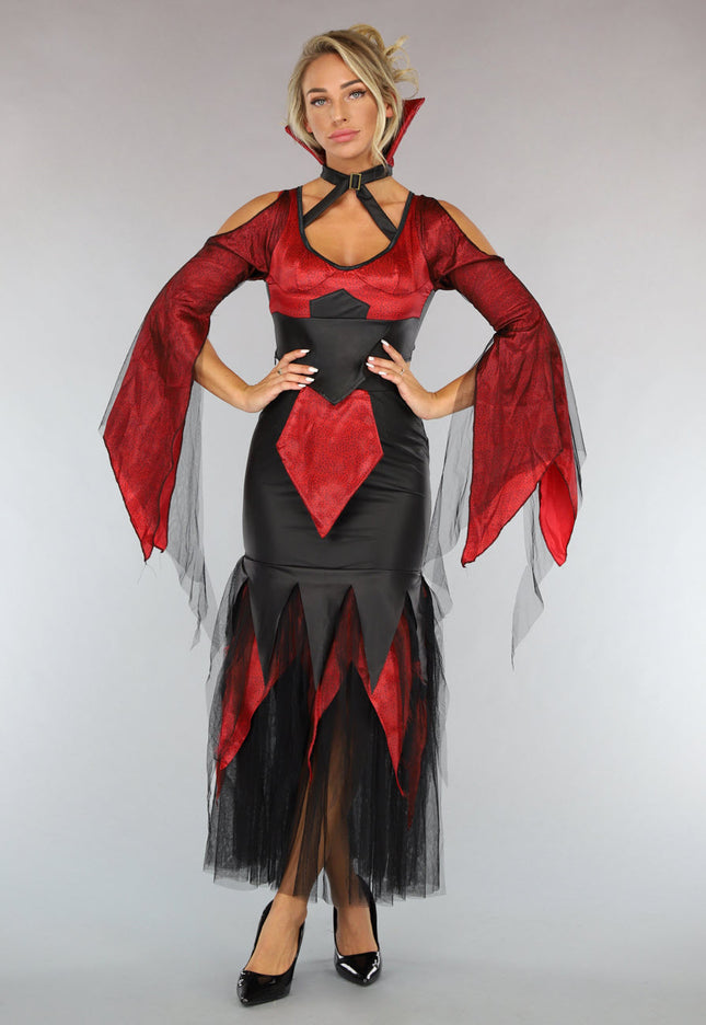 CARNA50 Rood Drakentemmer Kostuum