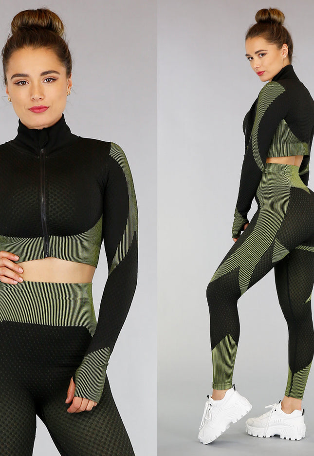 OP=OP! Zwart Sportvestje met Patronen