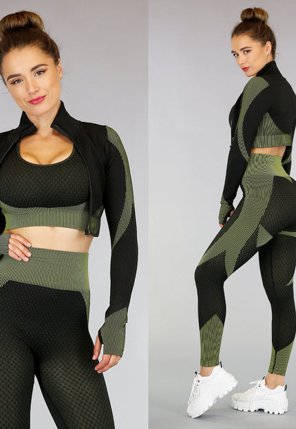 OP=OP! Zwart Sportvestje met Patronen