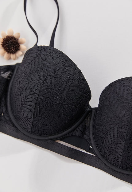 OP=OP! Zwarte Kanten Push-Up Beugel BH