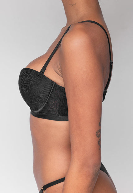 OP=OP! Zwarte Kanten Push-Up Beugel BH