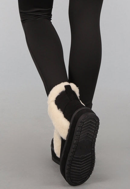OP=OP! Zwarte Teddy Boots met Dikke Zool