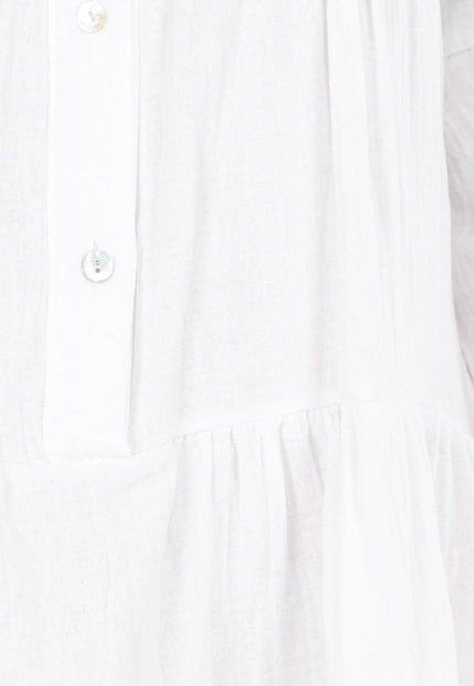 OP=OP.AV.06 Witte Tuniekjurk met Ruches