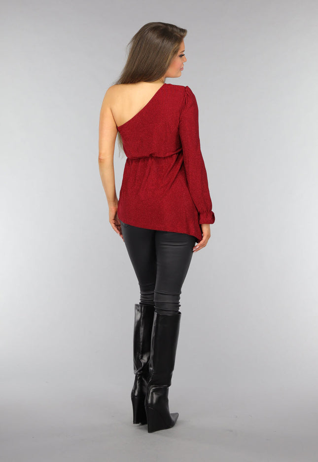 OP=OP! Rode One Shoulder Glitter Top