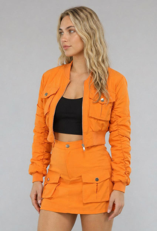 ORANJE-S 2-Delige Oranje Cargo Skort Set