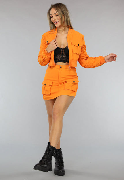 ORANJE-F 2-Delige Oranje Set met Cargo Zakken