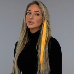 ORANJE-F Clip in Haarextension Neon Oranje