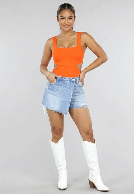 ORANJE-F Effen Oranje Cut Out Body