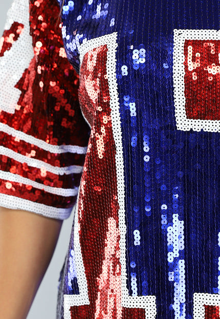 ORANJE-F Football Jersey Jurk met Pailletten