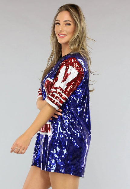 ORANJE-F Football Jersey Jurk met Pailletten