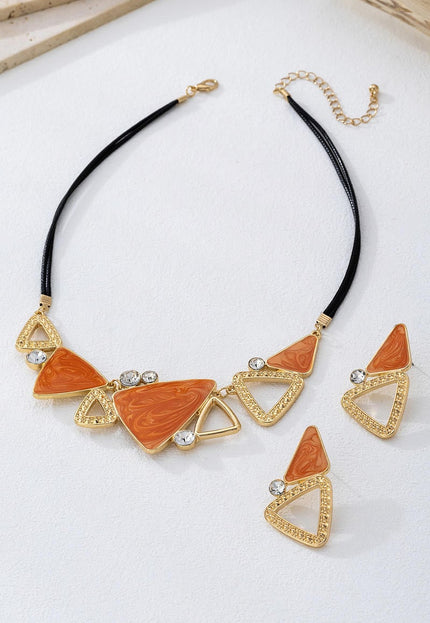 ORANJE-F Goud Oranje Sieraden Set