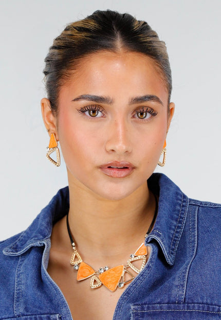 ORANJE-F Goud Oranje Sieraden Set
