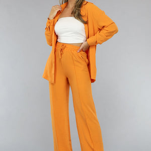 OP=OP.47.R Matchende Set met Blouse in Oranje