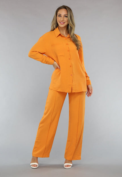 OP=OP.47.R Matchende Set met Blouse in Oranje