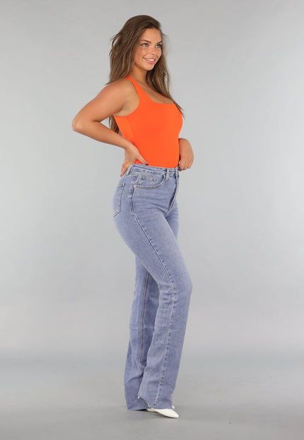 ORANJE-F Mouwloze Oranje Bodysuit