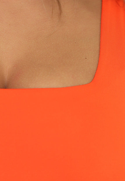 ORANJE-F Mouwloze Oranje Bodysuit