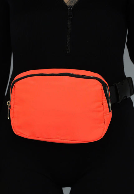 ORANJE-F Neon Oranje Festival Tasje met Gespsluiting