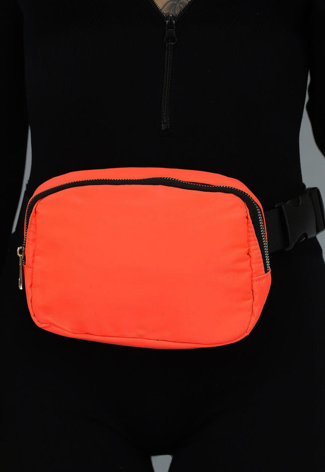 ORANJE-F Neon Oranje Festival Tasje met Gespsluiting