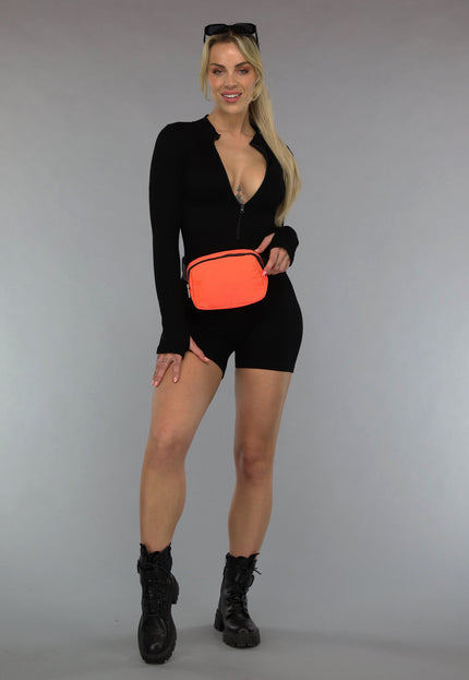 ORANJE-F Neon Oranje Festival Tasje met Gespsluiting