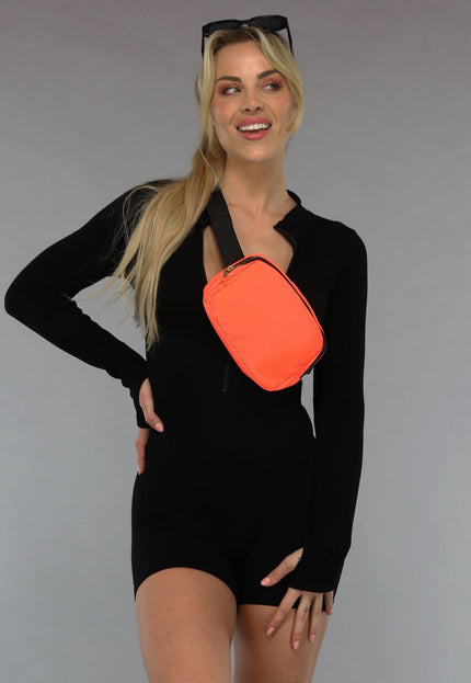 ORANJE-F Neon Oranje Festival Tasje met Gespsluiting