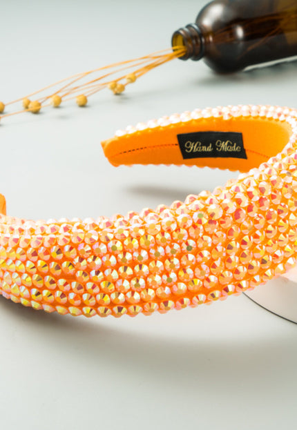 ORANJE-F Oranje Haarband met Glitters