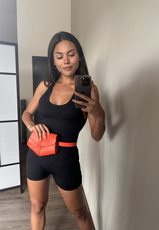 ORANJE-F Oranje Heup/Riemtasje met Drukknoopje