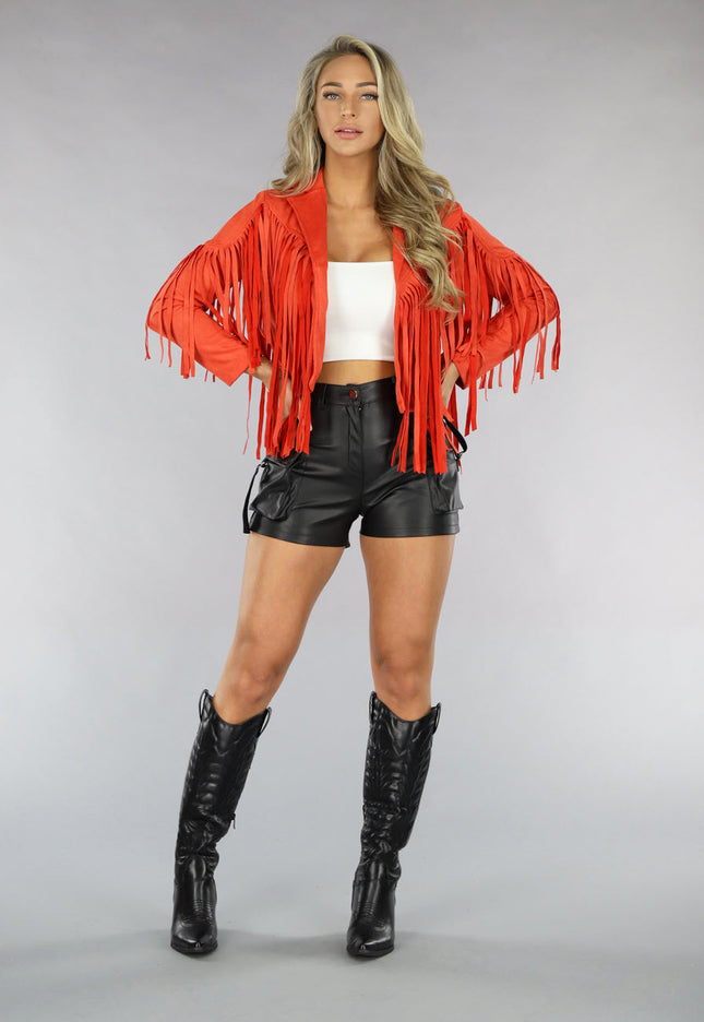 ORANJE-F Oranje Suèdelook Fringe Jasje