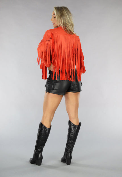 ORANJE-F Oranje Suèdelook Fringe Jasje