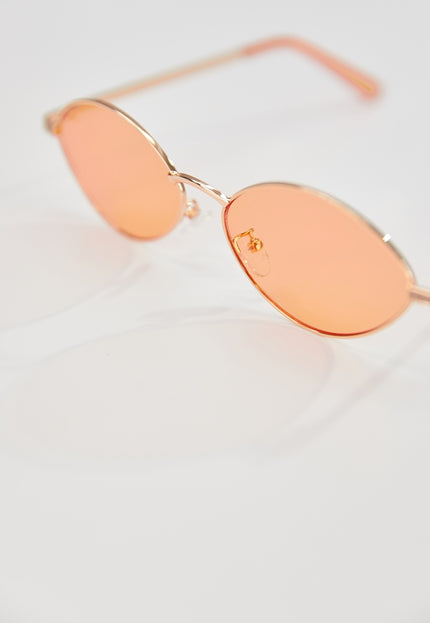 ORANJE-F Ovalen Zonnebril met Oranje Glazen