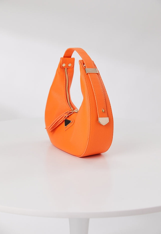 ORANJE-F Ronde Oranje Lederlook Tas