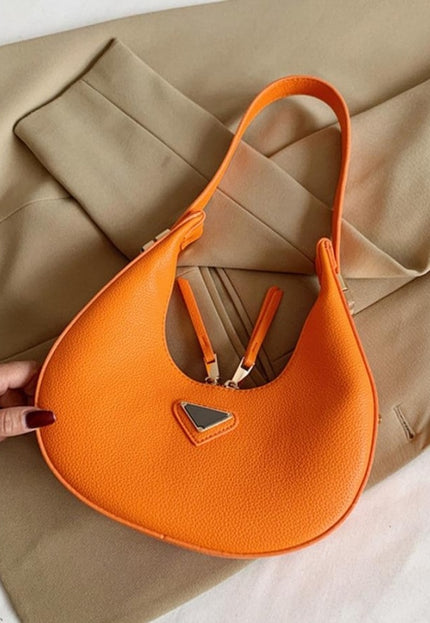 ORANJE-F Ronde Oranje Lederlook Tas