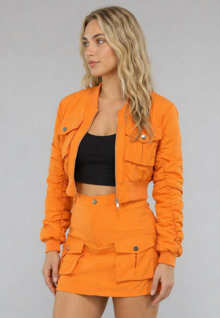 ORANJE-S 2-Delige Oranje Cargo Skort Set