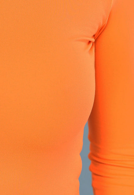 ORANJE-S Neon Oranje One Shoulder Top